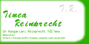 timea reinprecht business card